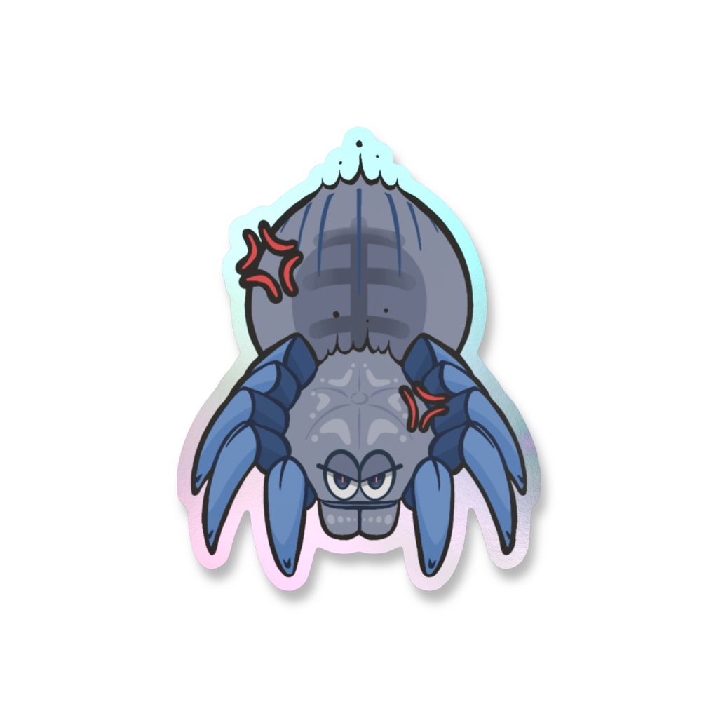 ゆる~いタランチュラステッカー<コバルトブルー>
