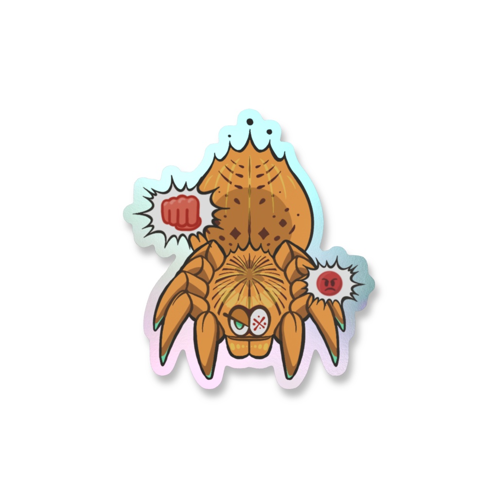 ゆる~いタランチュラステッカー<ウサンバラオレンジRCF>