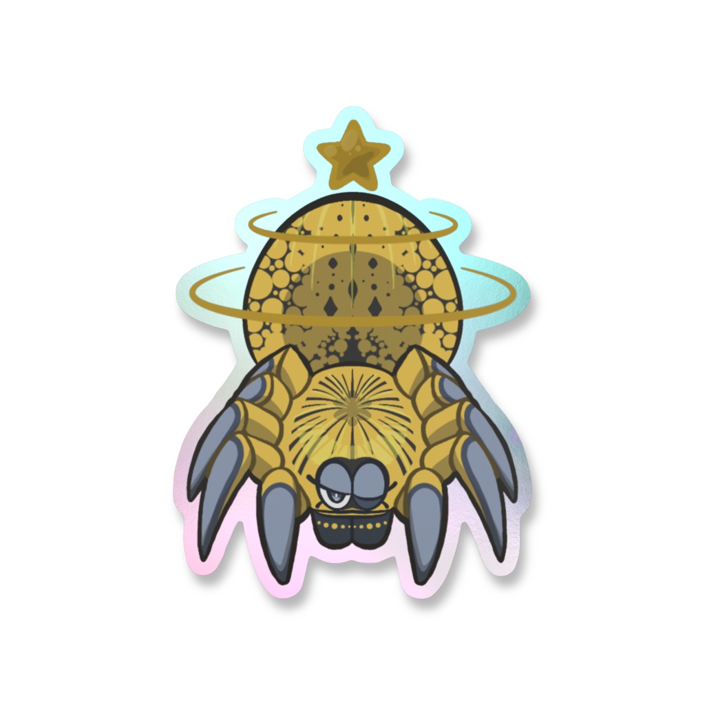 ゆる~いタランチュラステッカー<ゴールデンブルーレッグ>