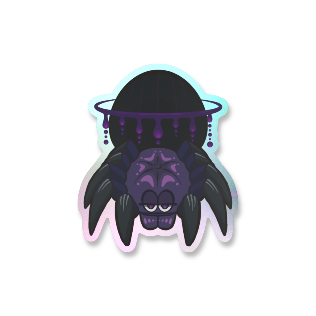 ゆる~いタランチュラステッカー<ドミニカンパープル>