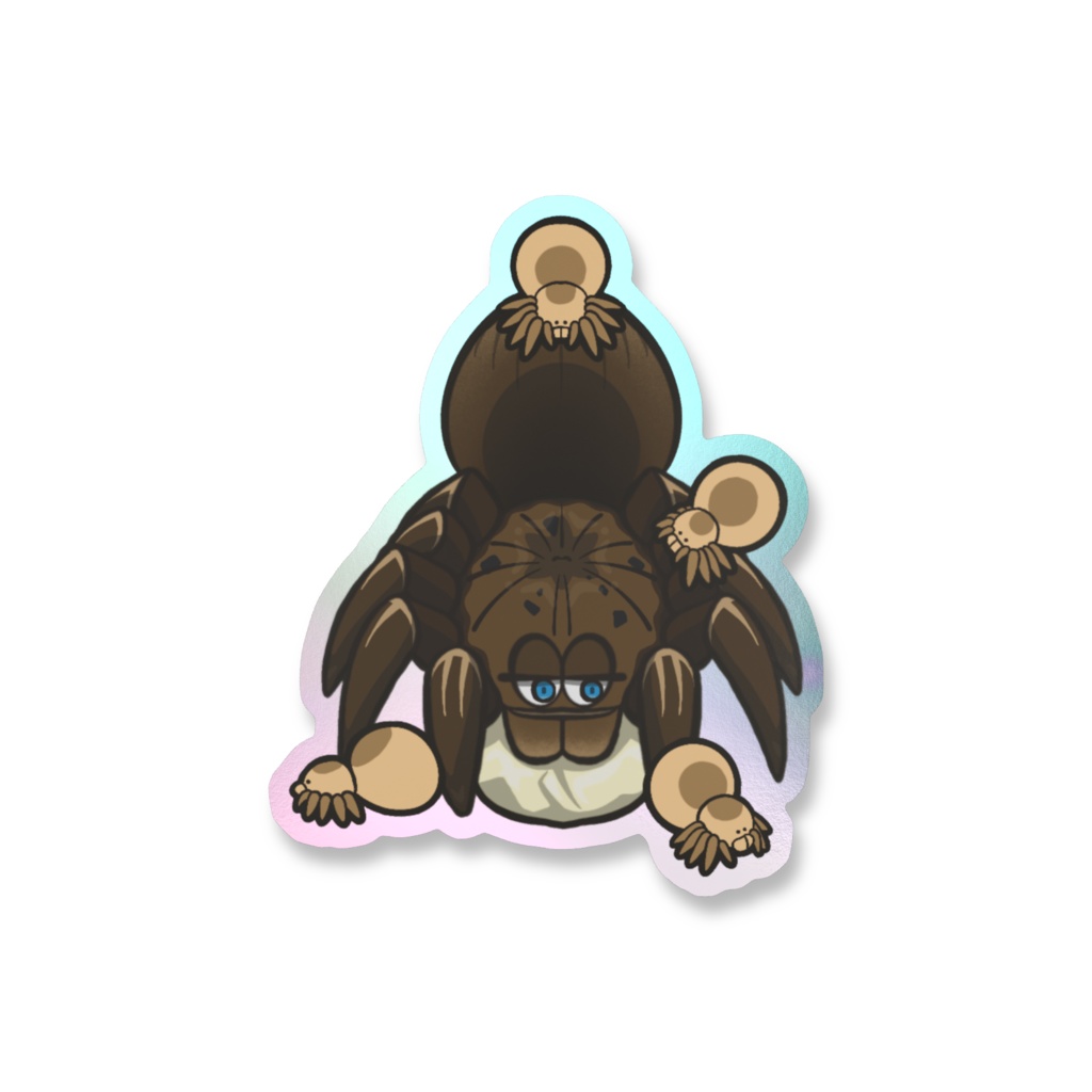 ゆる~いタランチュラステッカー<カメルーンレッドバブーン>