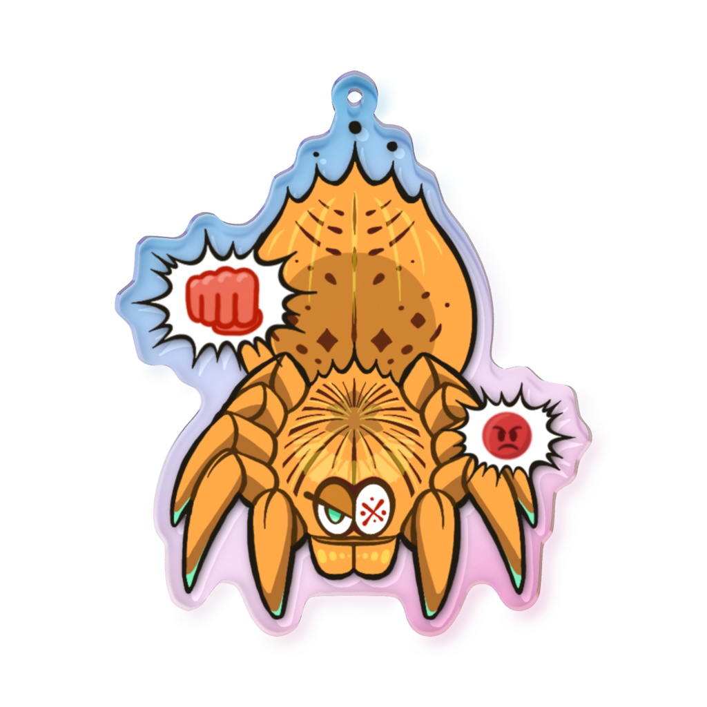 ゆる~いタランチュラアクキー<ウサンバラオレンジRCF>