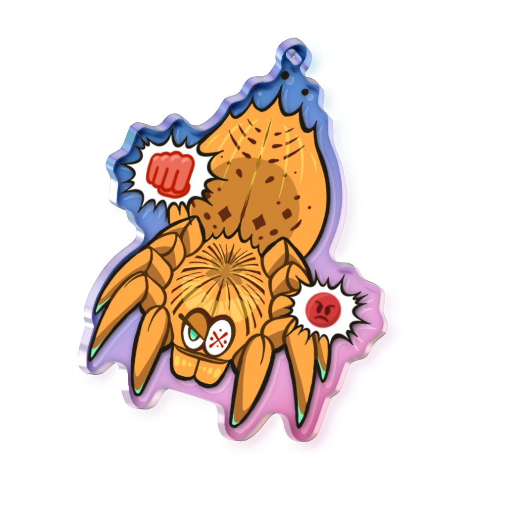 ゆる~いタランチュラアクキー<ウサンバラオレンジRCF>