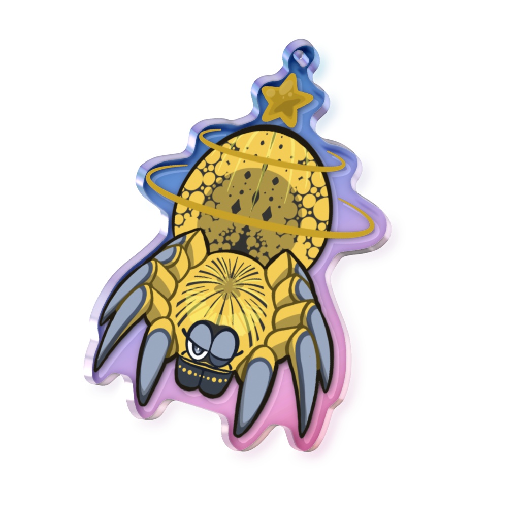 ゆる~いタランチュラアクキー<ゴールデンブルーレッグ>