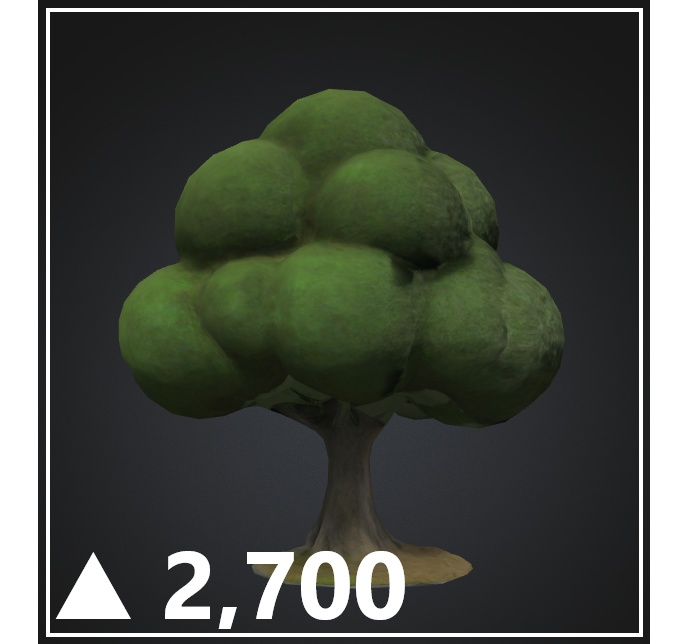 [ローポリ] 樹木 3D素材 3Dモデル(.obj)
