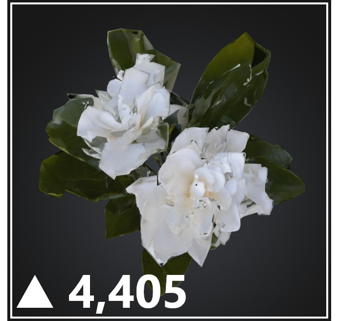 [ローポリ] 花 樹木 3D素材 3Dモデル(.obj)