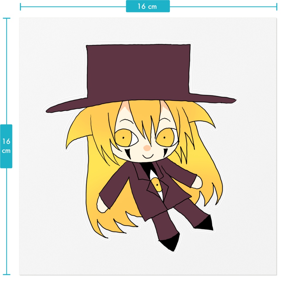 アレさんミニキャラクリアステッカー