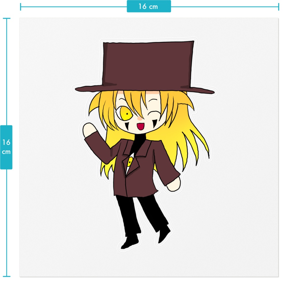 アレさんミニキャラクリアステッカー