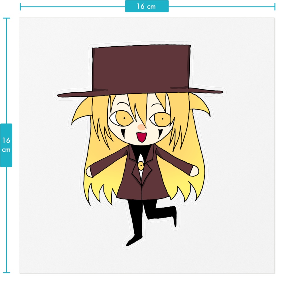 アレさんミニキャラクリアステッカー