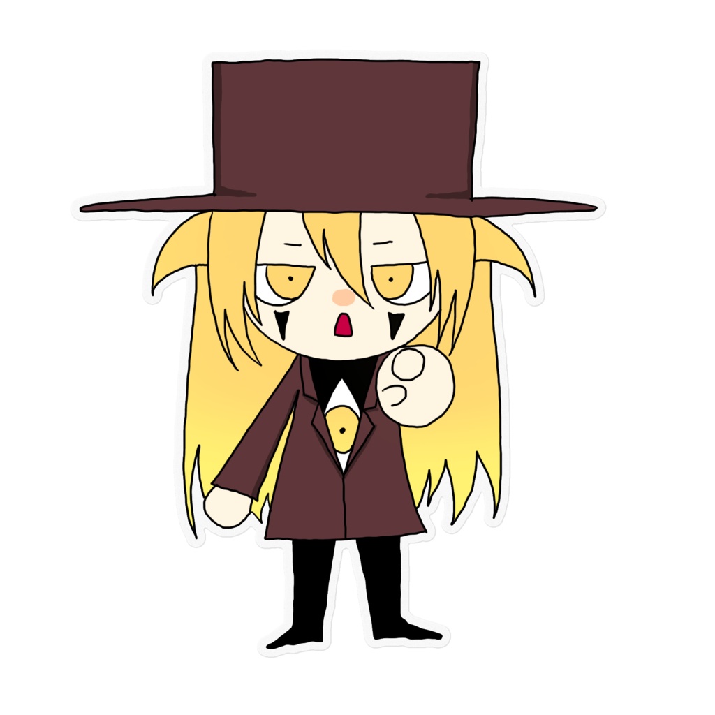 アレさんミニキャラクリアステッカー