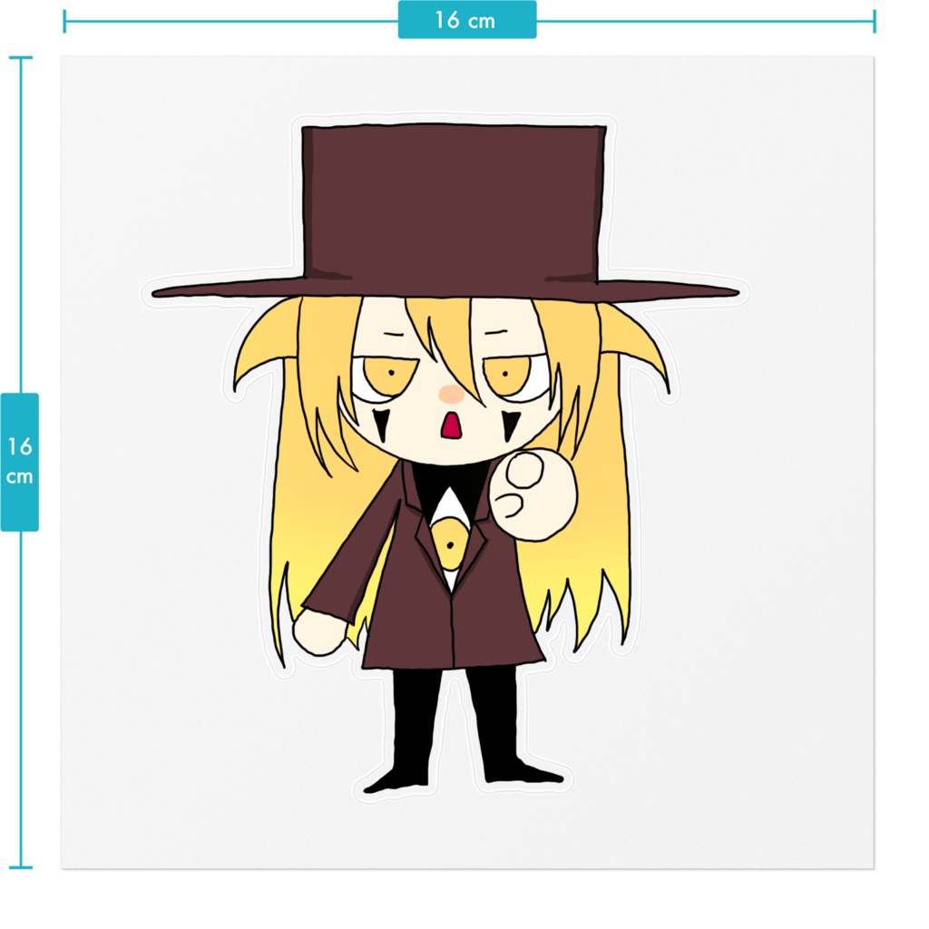 アレさんミニキャラクリアステッカー