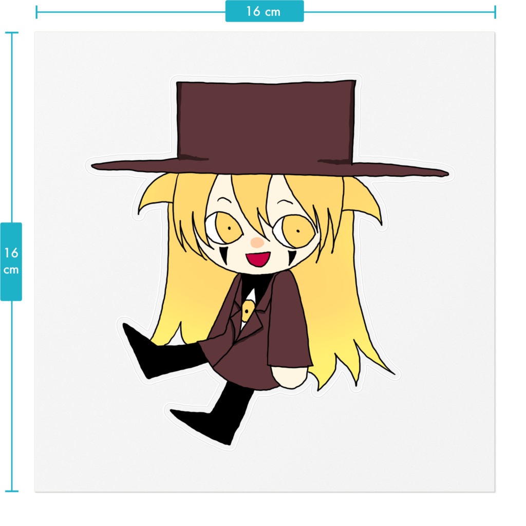 アレさんミニキャラクリアステッカー