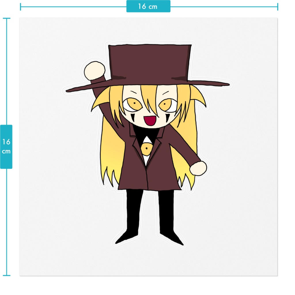 アレさんミニキャラクリアステッカー