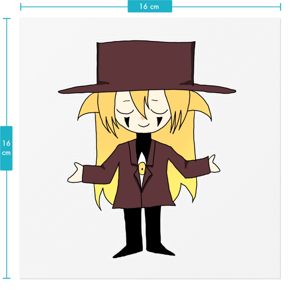 アレさんミニキャラクリアステッカー