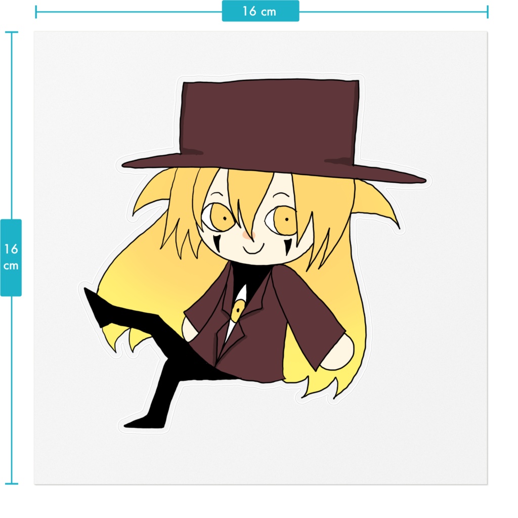 アレさんミニキャラクリアステッカー