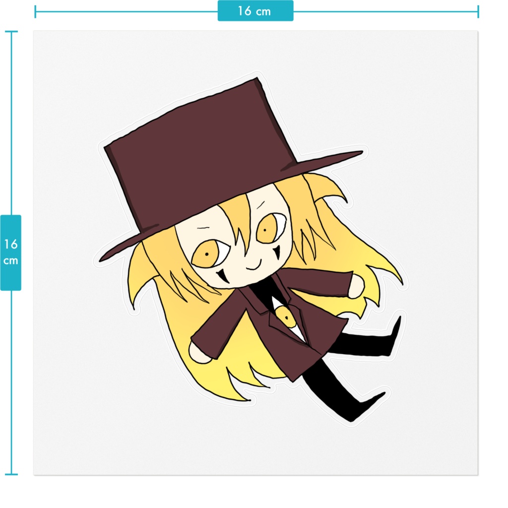 アレさんミニキャラクリアステッカー