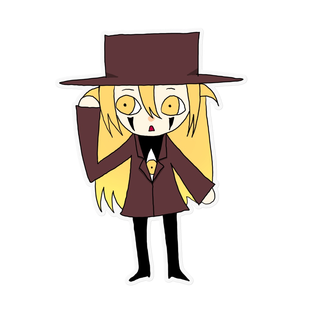 アレさんミニキャラクリアステッカー