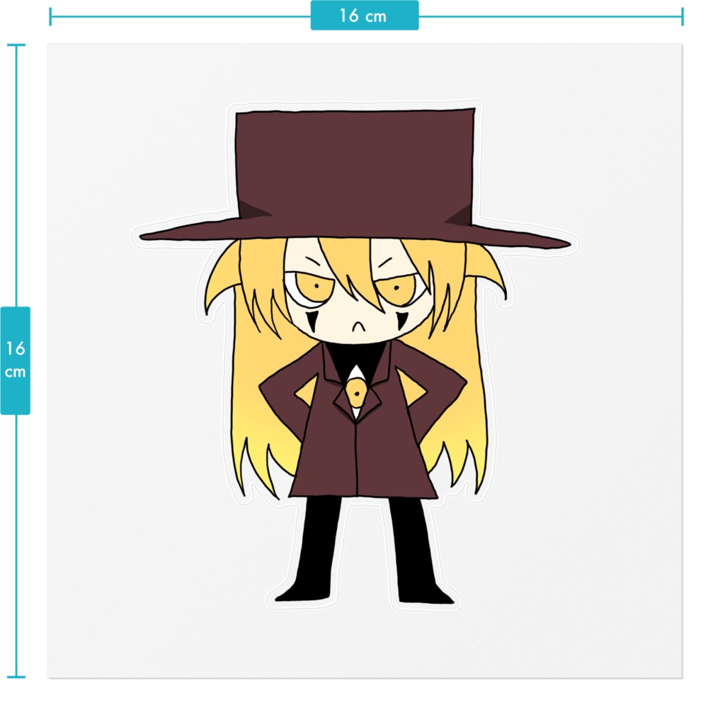 アレさんミニキャラクリアステッカー