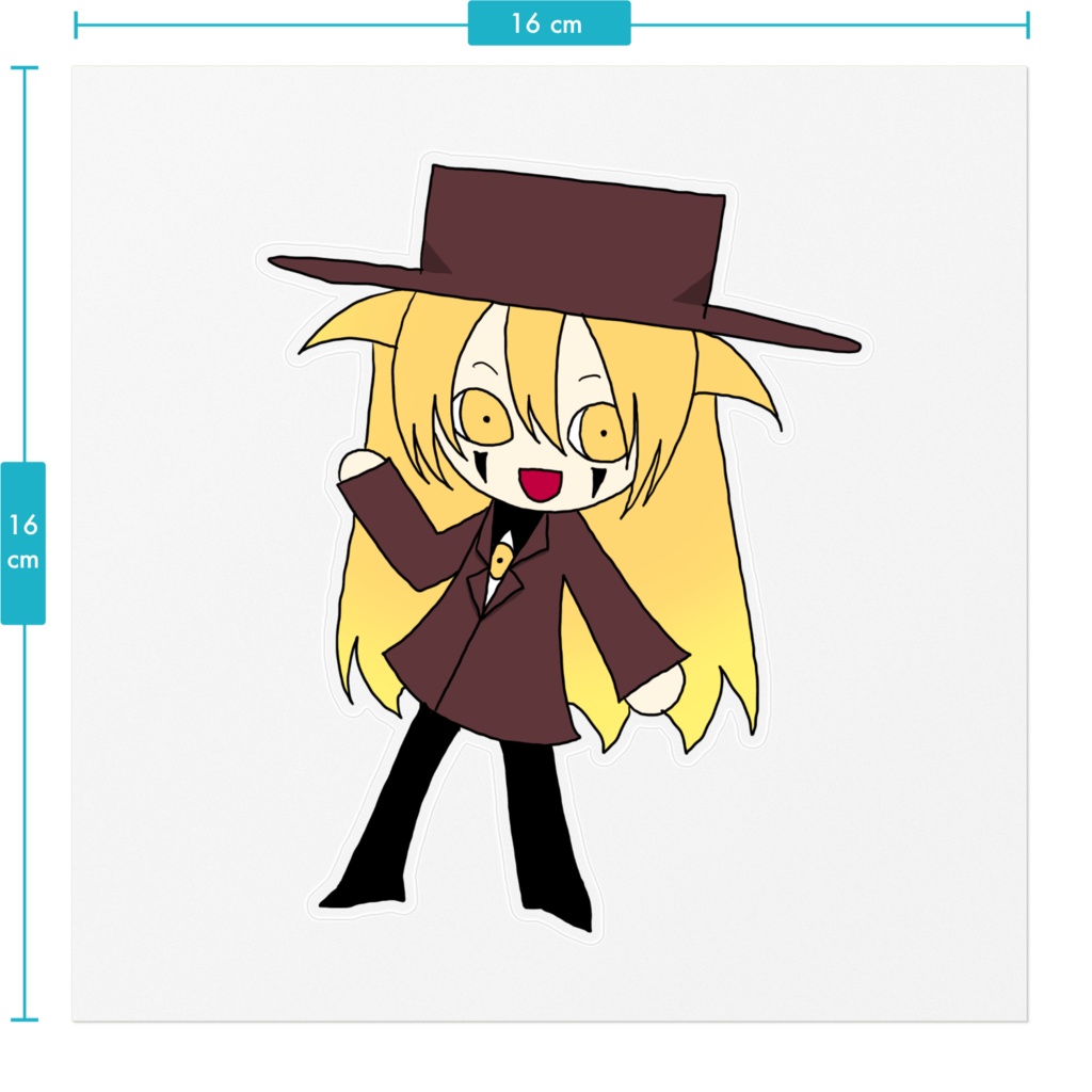 アレさんミニキャラクリアステッカー