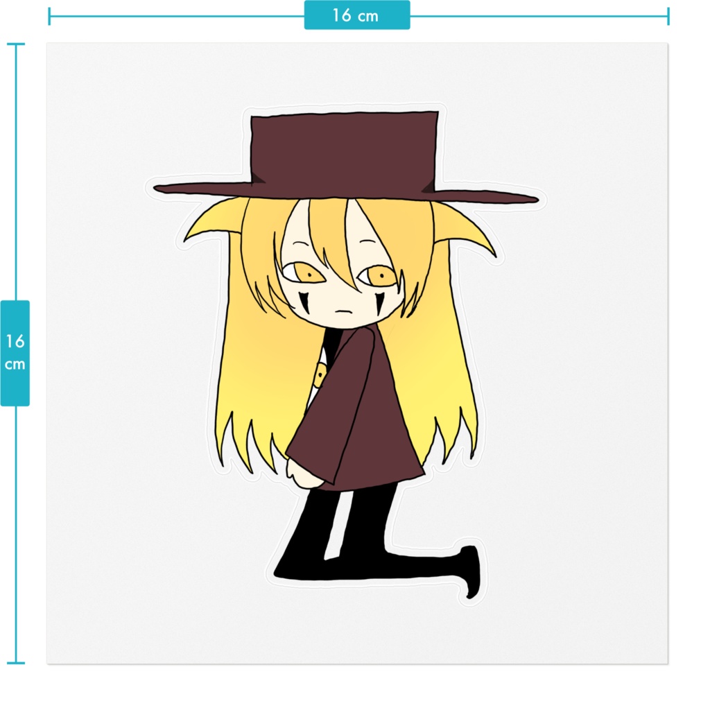 アレさんミニキャラクリアステッカー