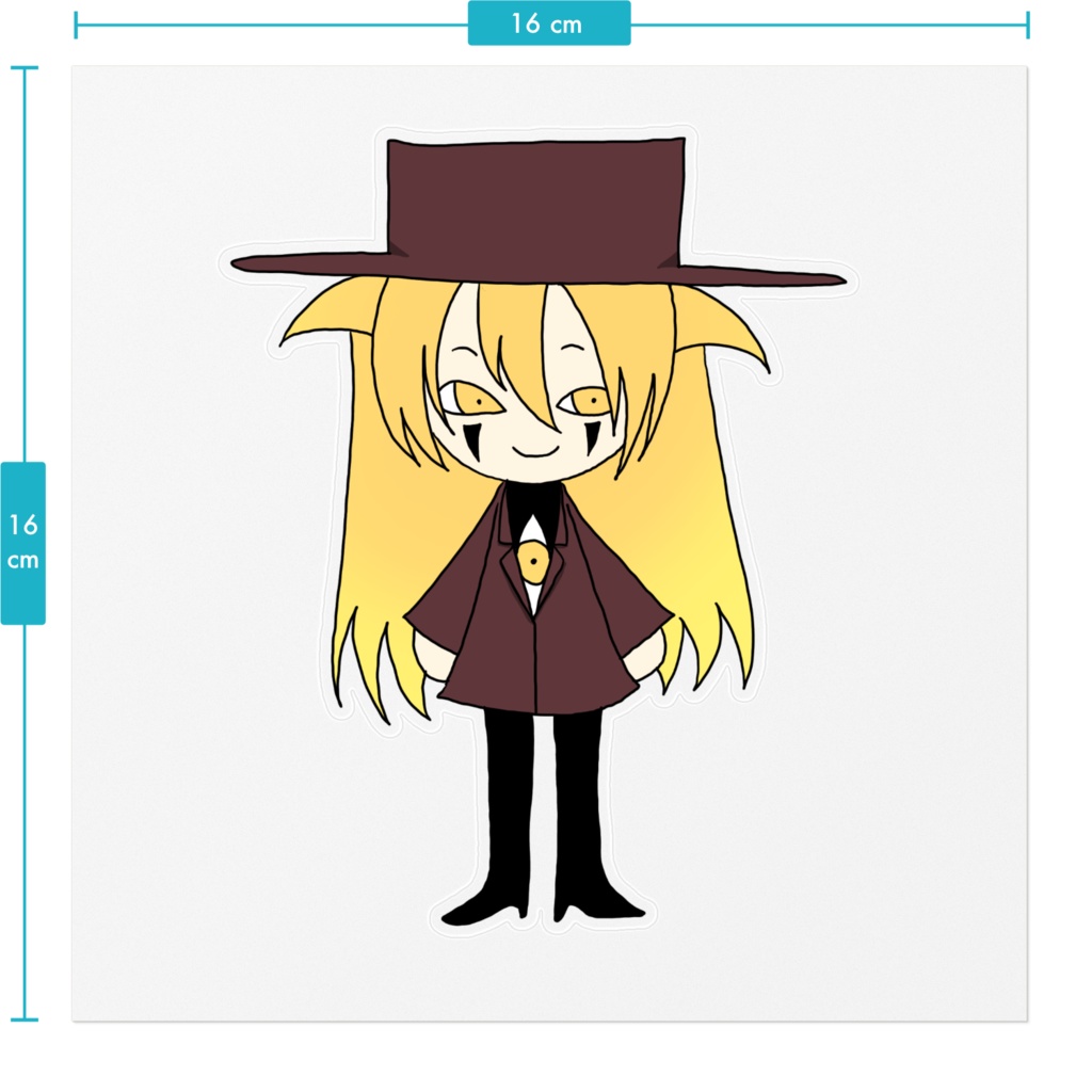 アレさんミニキャラクリアステッカー