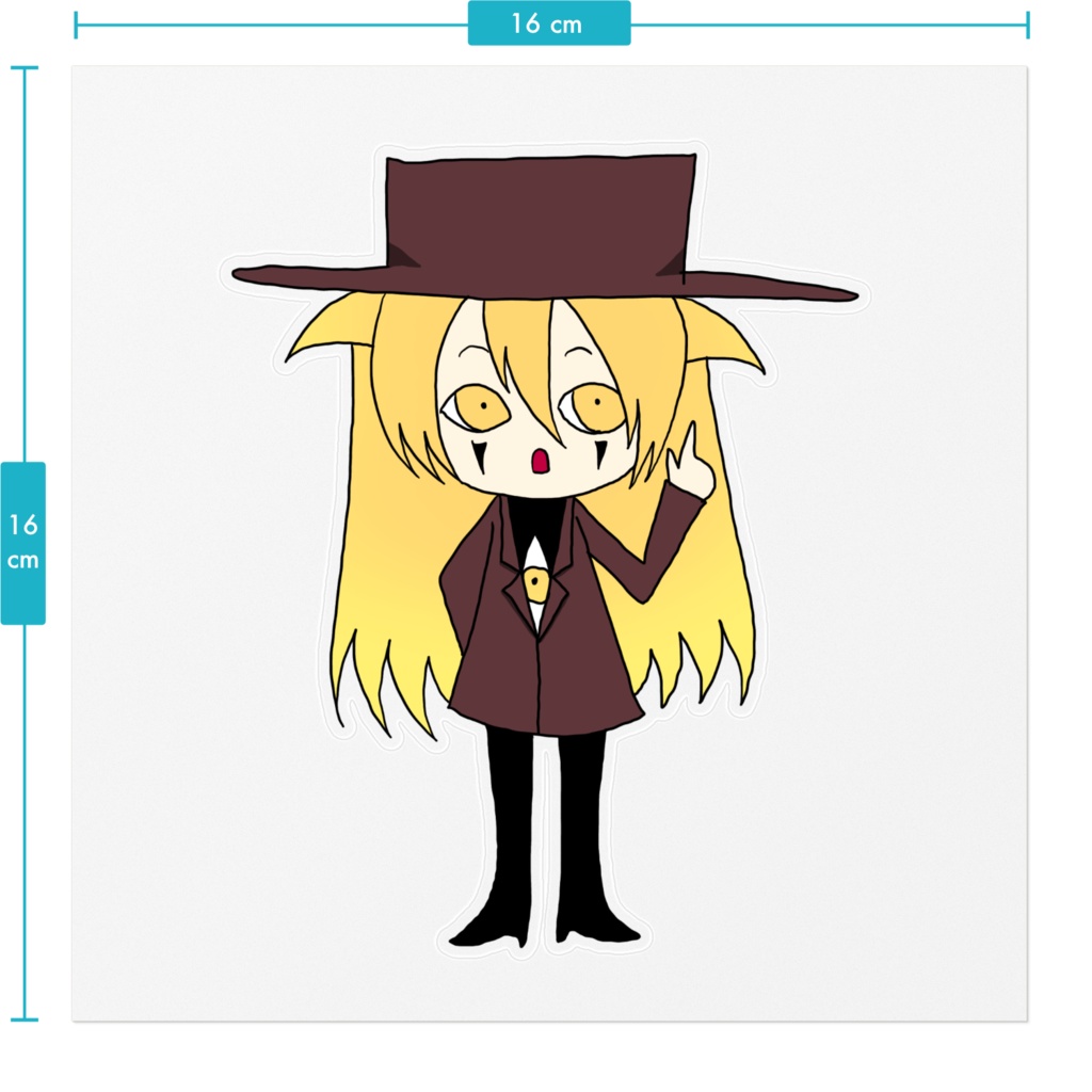 アレさんミニキャラクリアステッカー