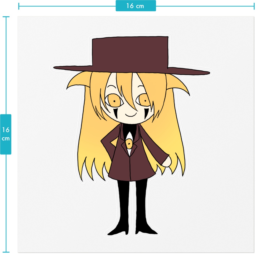 アレさんミニキャラクリアステッカー