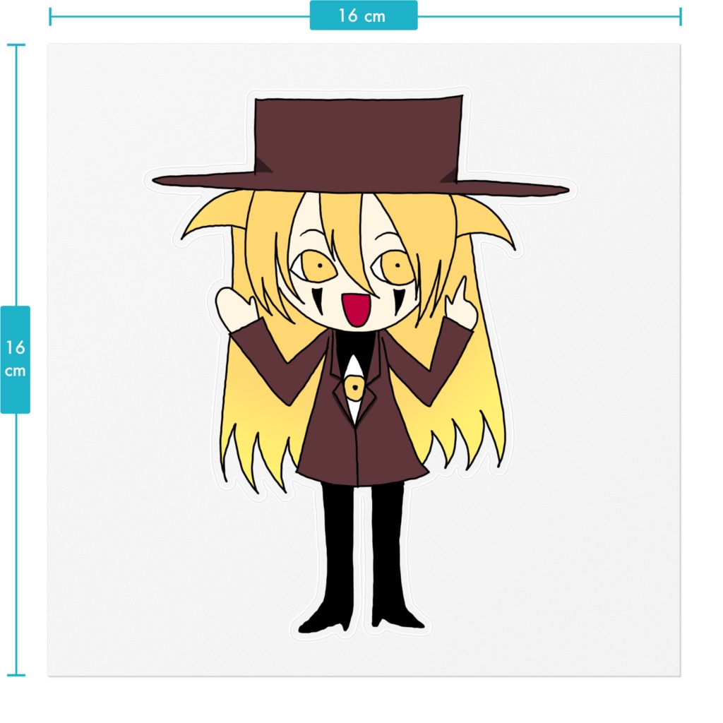 アレさんミニキャラクリアステッカー