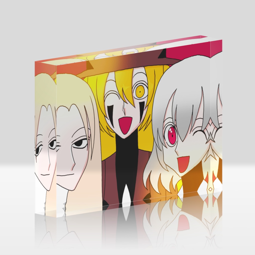 いつ巡6周年記念絵アクリルブロッククリア