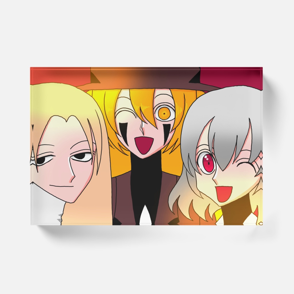 いつ巡6周年記念絵アクリルブロッククリア