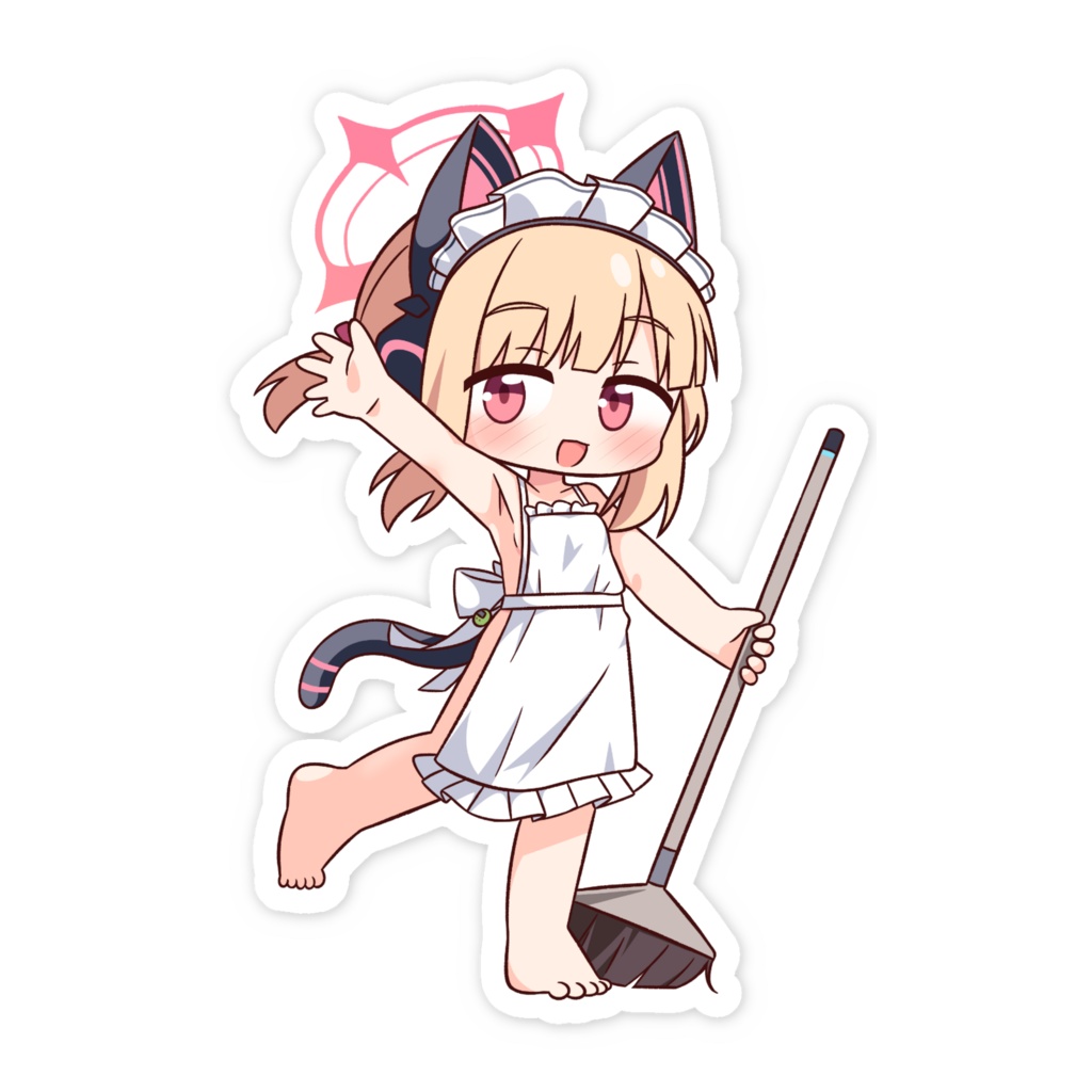 布が少ないメイドモモイのステッカー