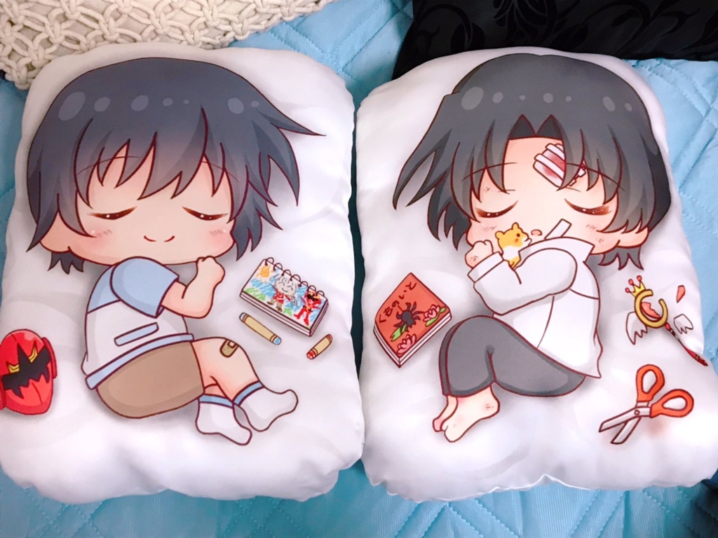 悟と御子原のすやすや添い寝クッション