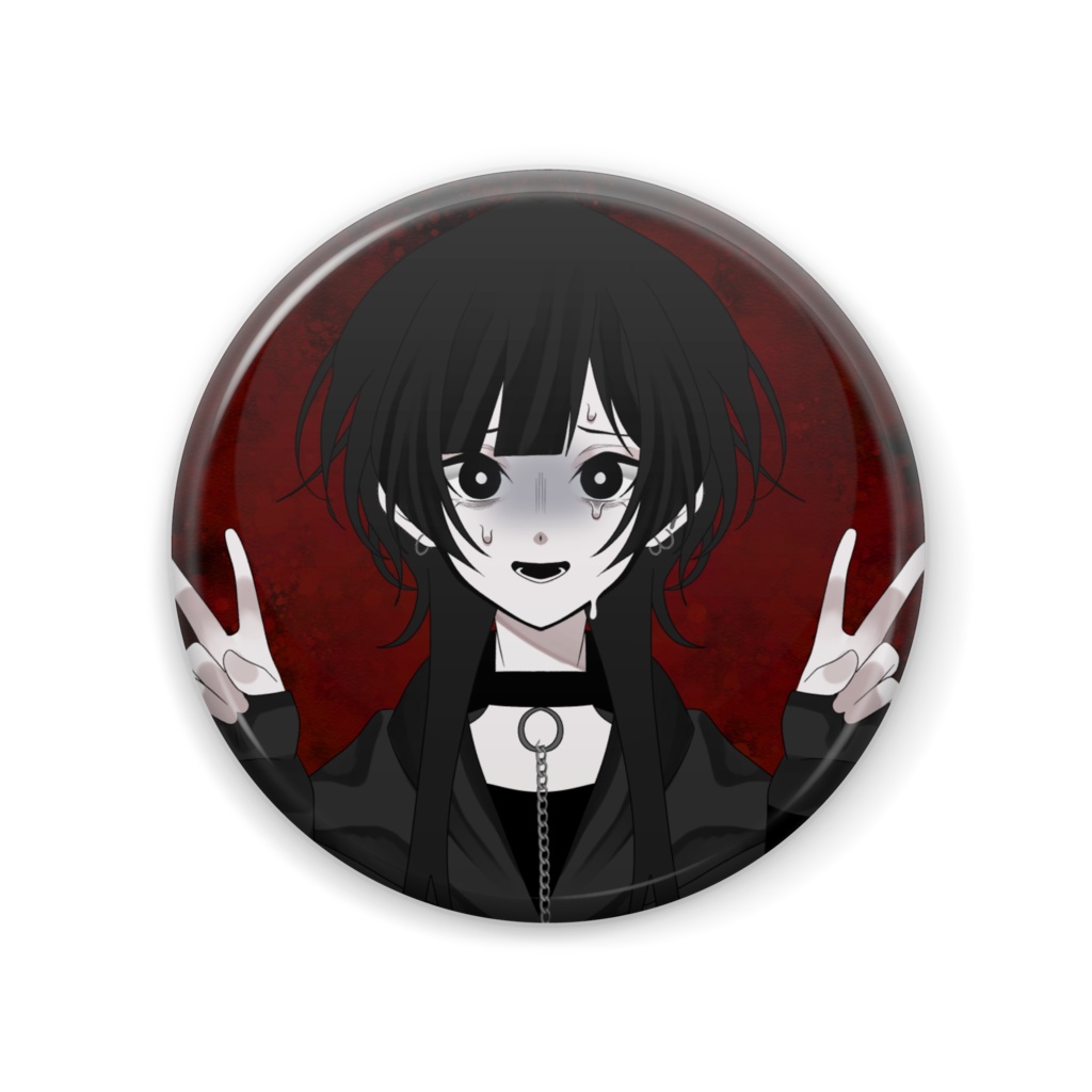 刄紅夜缶バッジ