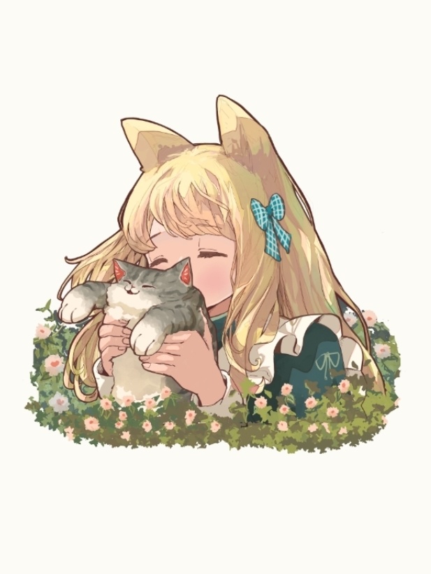ねこ吸いウッドキーホルダー