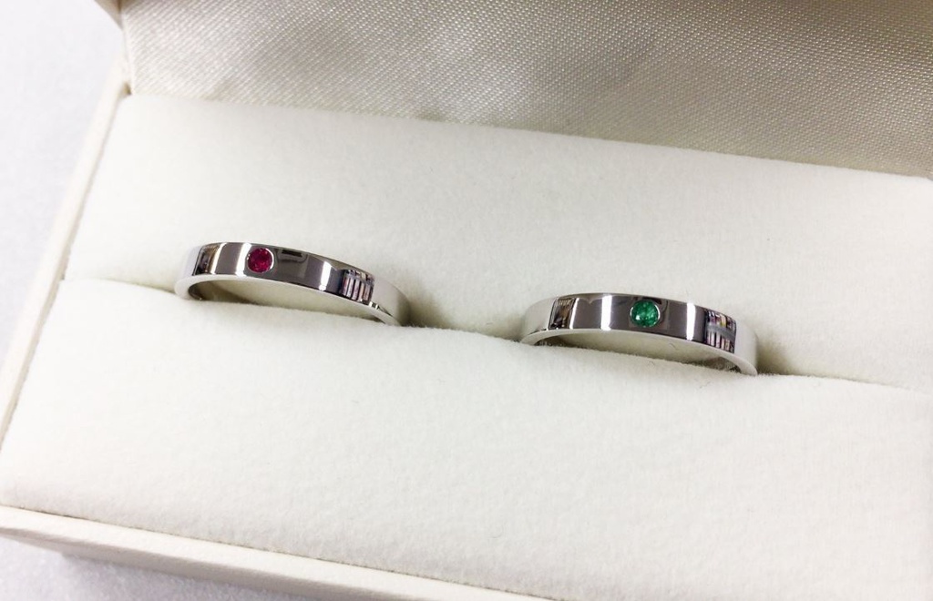 【受付終了】 クロネコ彼氏 賀神&真悟ペアリング〈シルバー〉