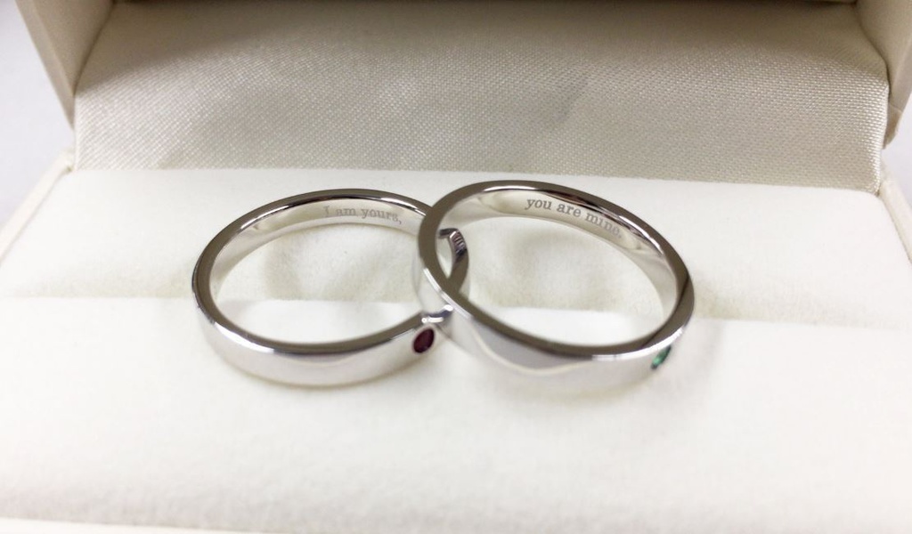 【受付終了】クロネコ彼氏 賀神&真悟ペアリング〈プラチナ〉