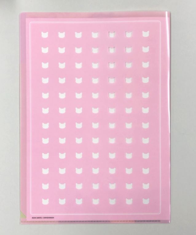 「クロネコ彼氏」3ポケットクリアファイル〈桜〉