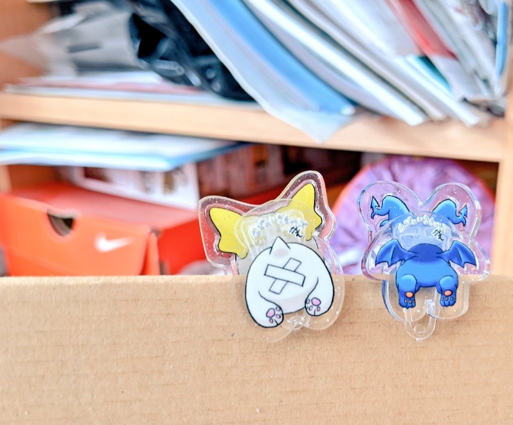 【アクリル】なぞのいきものズ︰アクリルゼムクリップ2セット