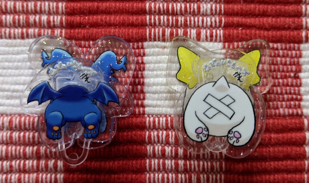 【アクリル】なぞのいきものズ︰アクリルゼムクリップ2セット