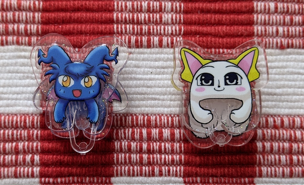 【アクリル】なぞのいきものズ︰アクリルゼムクリップ2セット