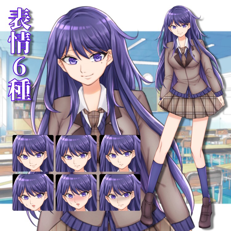 【立ち絵】制服姿の女の子