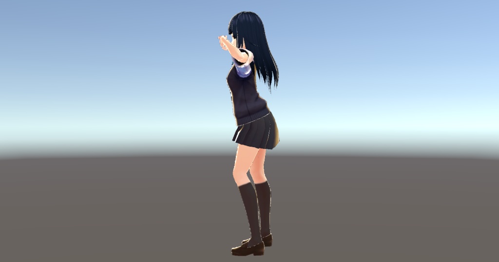 例のダブルピースっぽいエモート(VRoid製モデル向け)