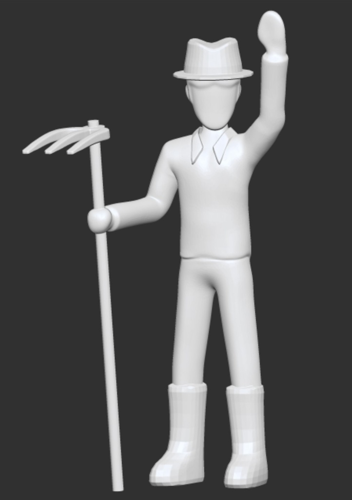 ジオラマフィギュア 農家3点セット 3Ⅾプリント用データ