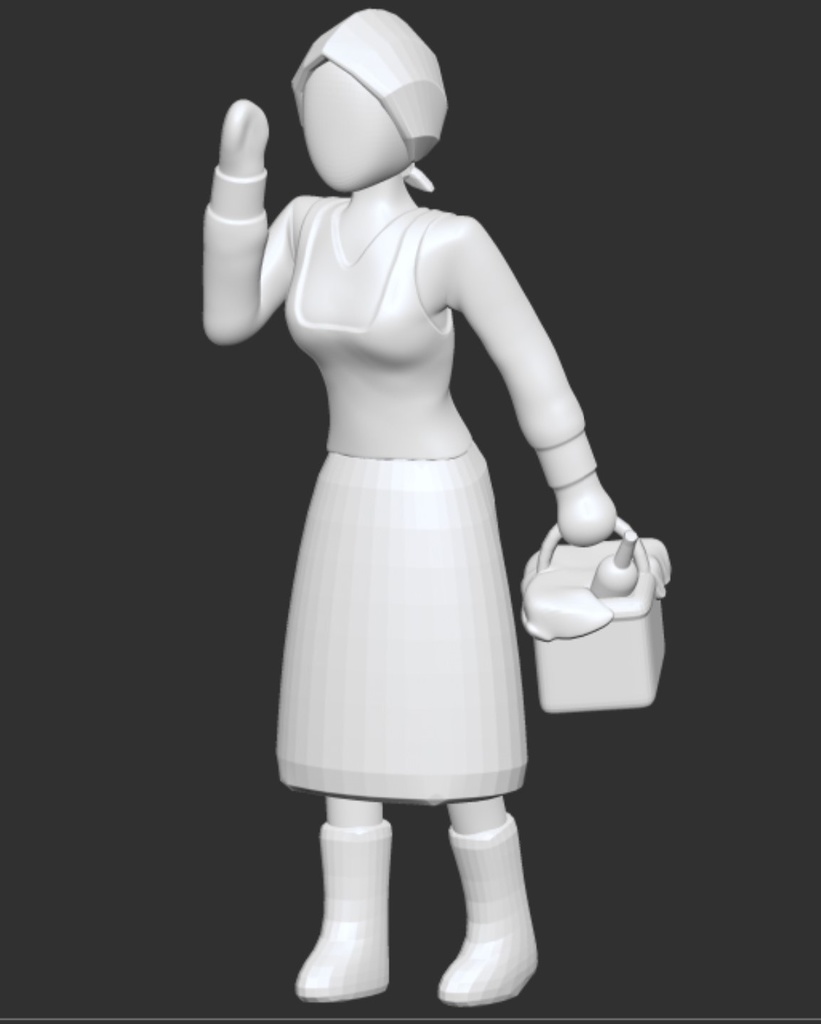 ジオラマフィギュア 農家3点セット 3Ⅾプリント用データ