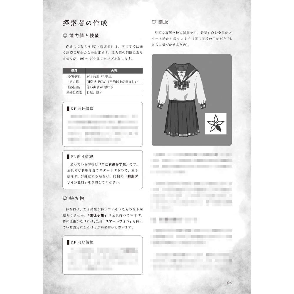 おじさん達のJKロールプレイ【クトゥルフ神話TRPGシナリオ】亡者の町