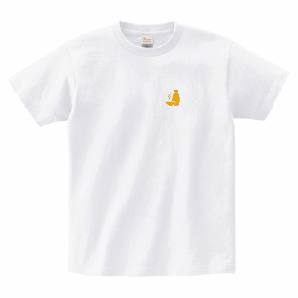 【SALE】「燗」Tシャツ(ホワイト×オレンジ)