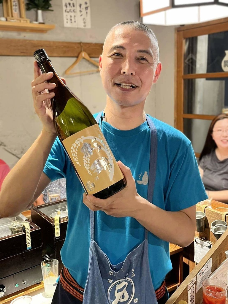 「燗」Tシャツ(ターコイズ×シルバー)