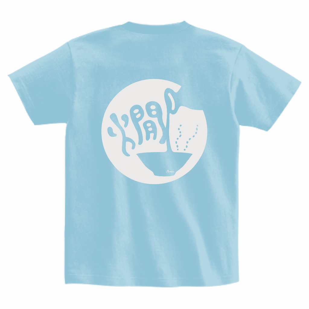 「燗」Tシャツ(ライトブルー×ホワイト)