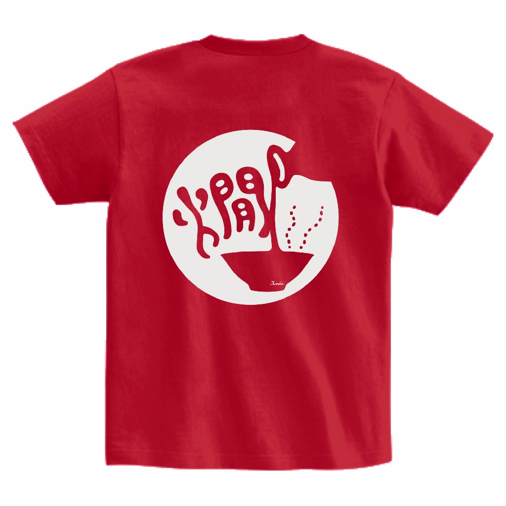 「燗」Tシャツ(レッド×ホワイト)