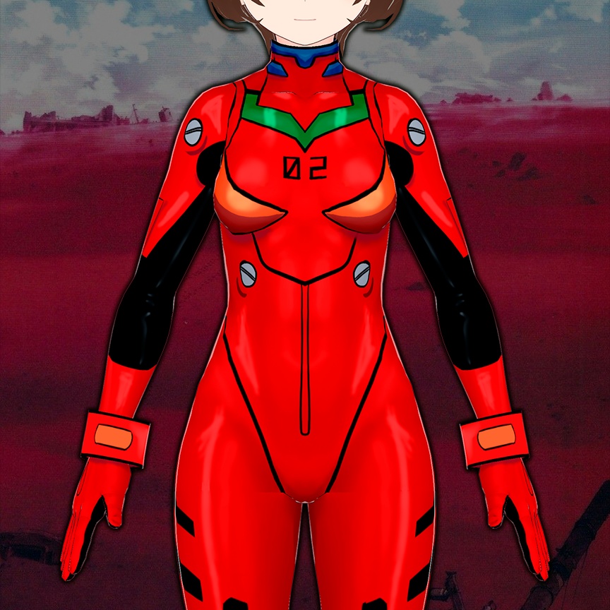 【VRoid】Asuka Plug Suit Costume from Neon Genesis Evangelion